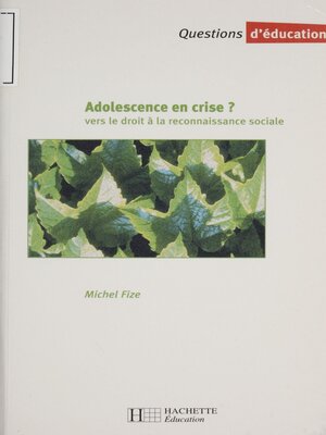 cover image of Adolescence en crise